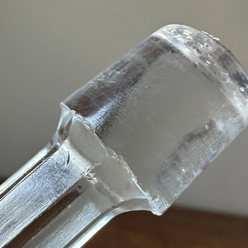 Mid Century Faceted Glass Bottle Stopper, Replacement Cruet Stopper VINTAGE